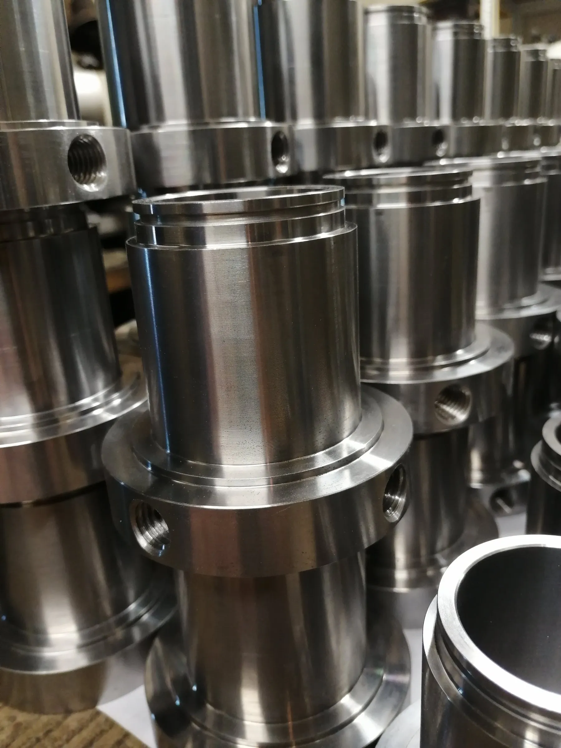Stepped bushings after turning
